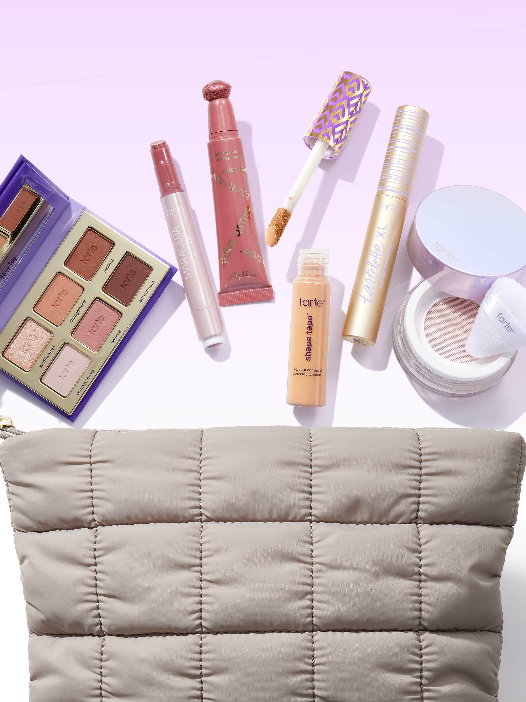 tarte™ puffy makeup bag in slate - Image 2