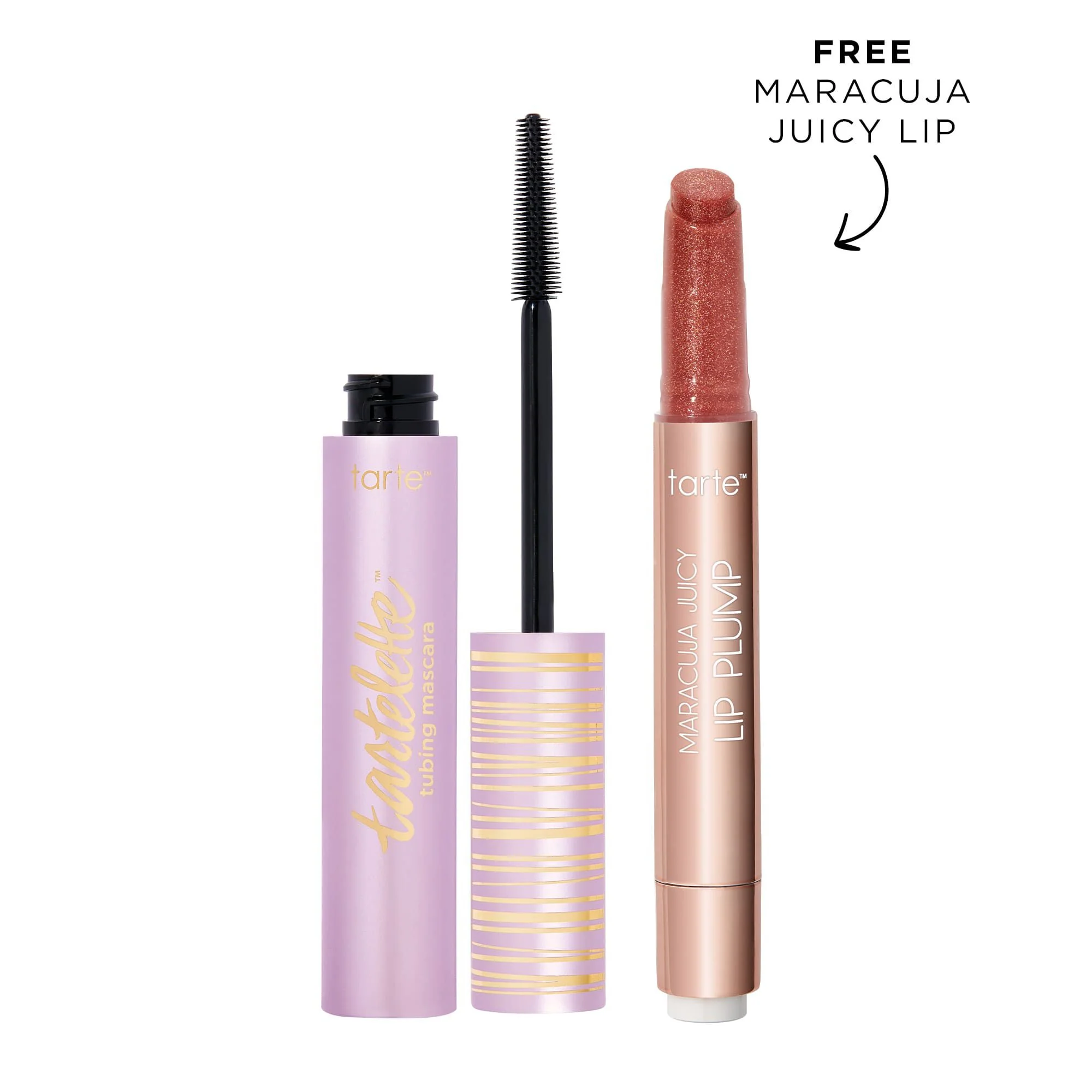 tarte™ viral shimmer glass lip plump & tubing mascara duo - Image 8