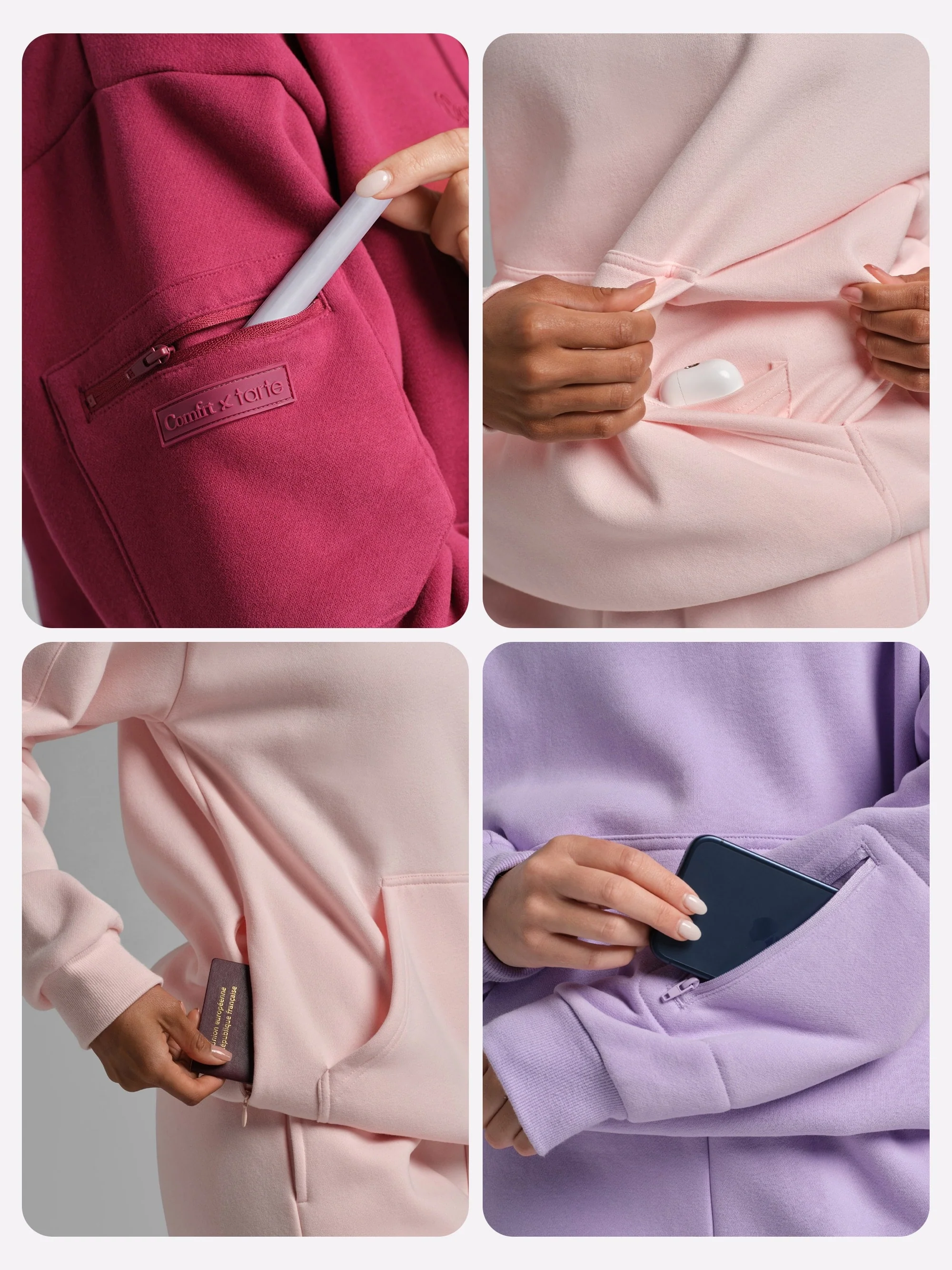 tarte x Comfrt airplane mode travel hoodie - Image 26