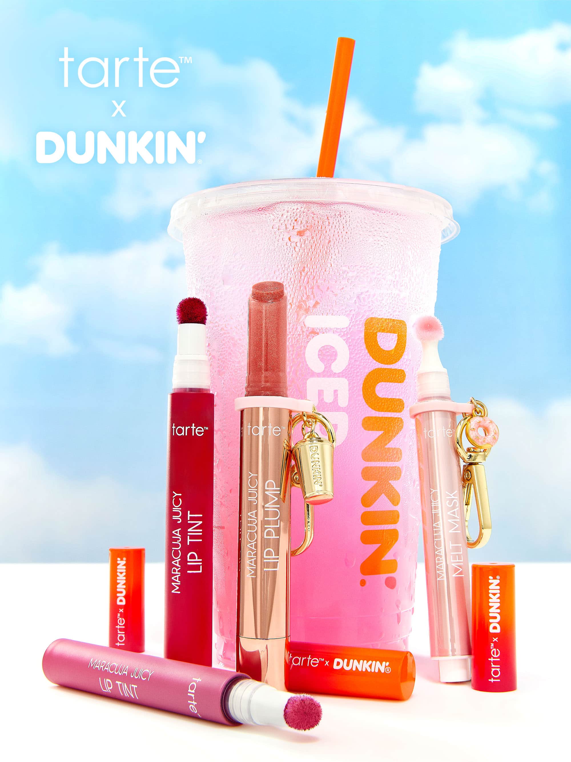 tarte™ x Dunkin' maracuja juicy shimmer glass lip plump + free charm - Image 8